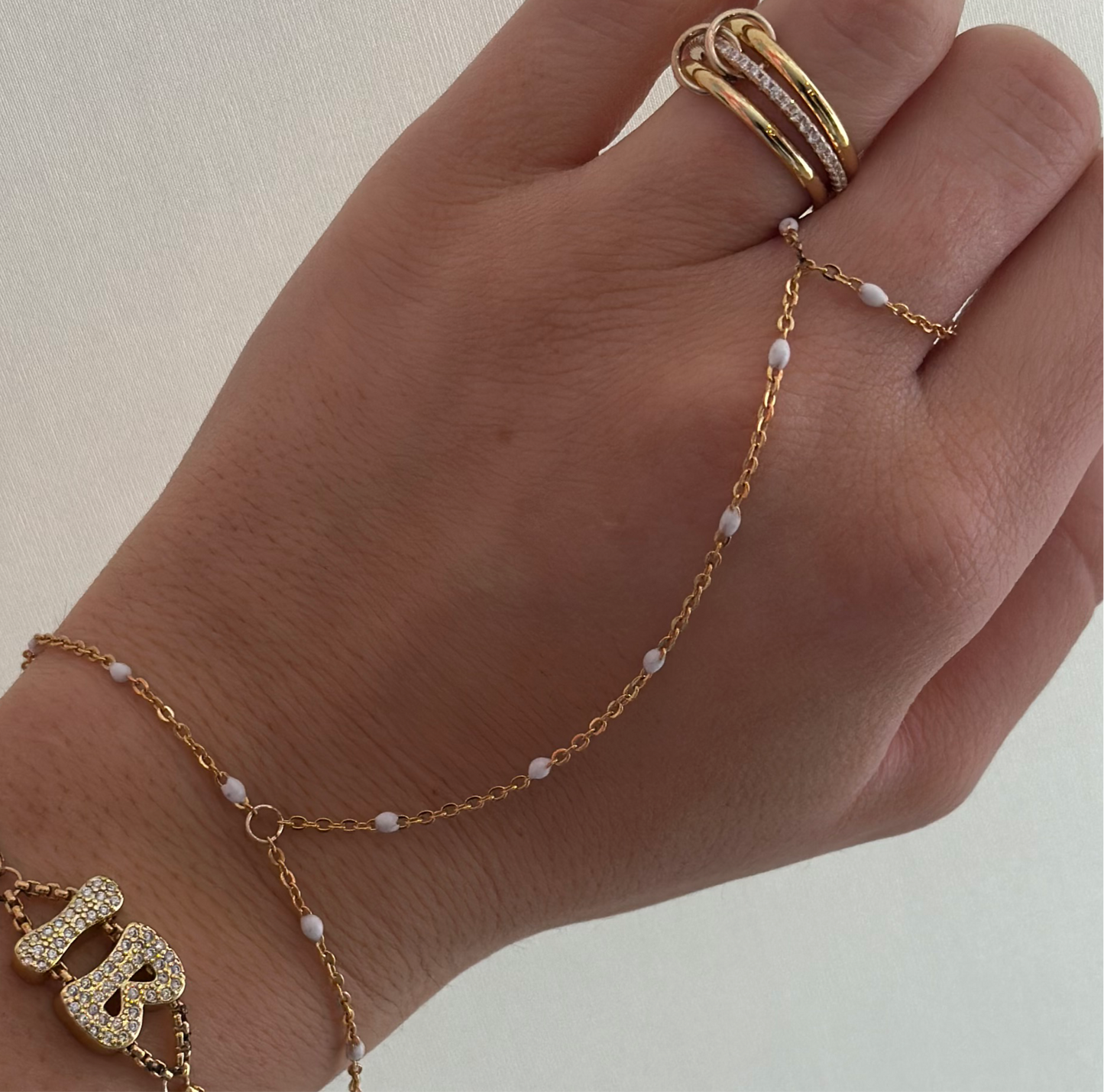 White Beaded Chain