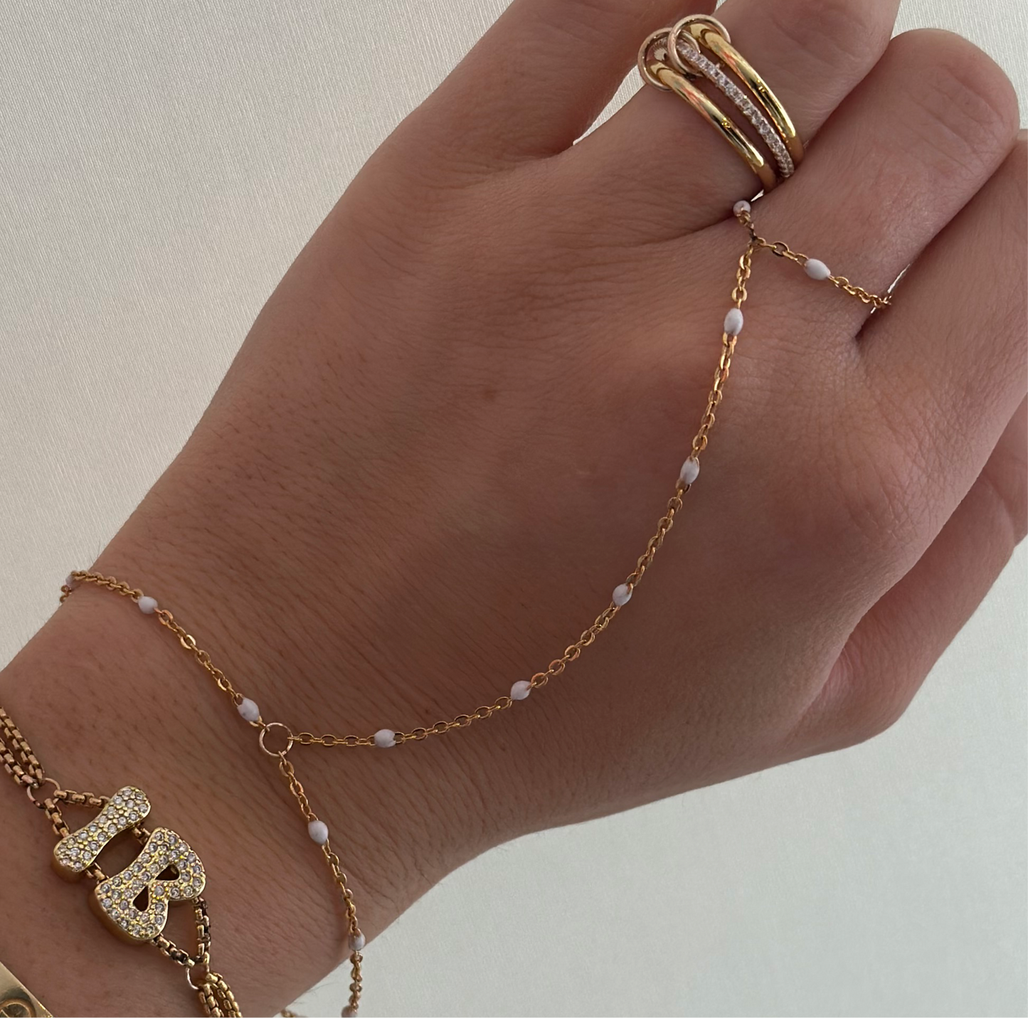 White Beaded Chain