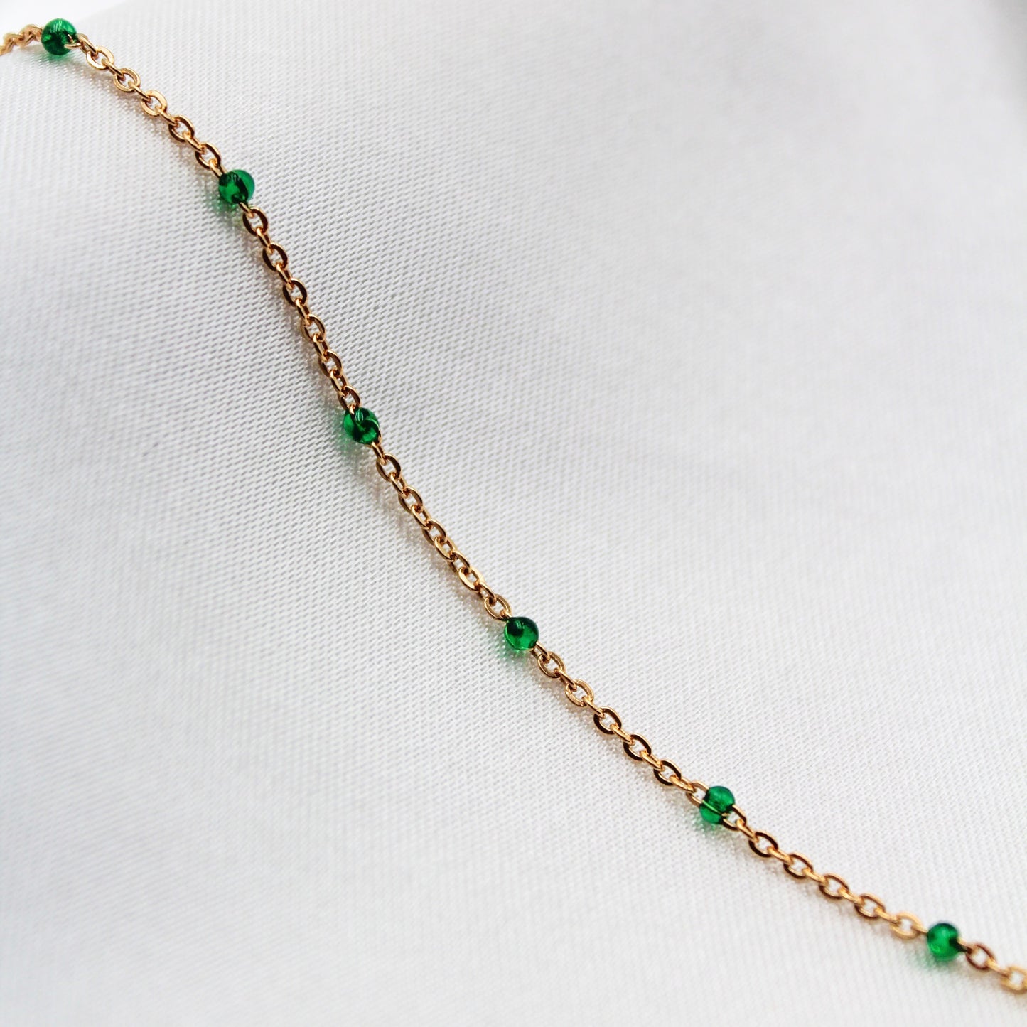 Green Beaded Chain