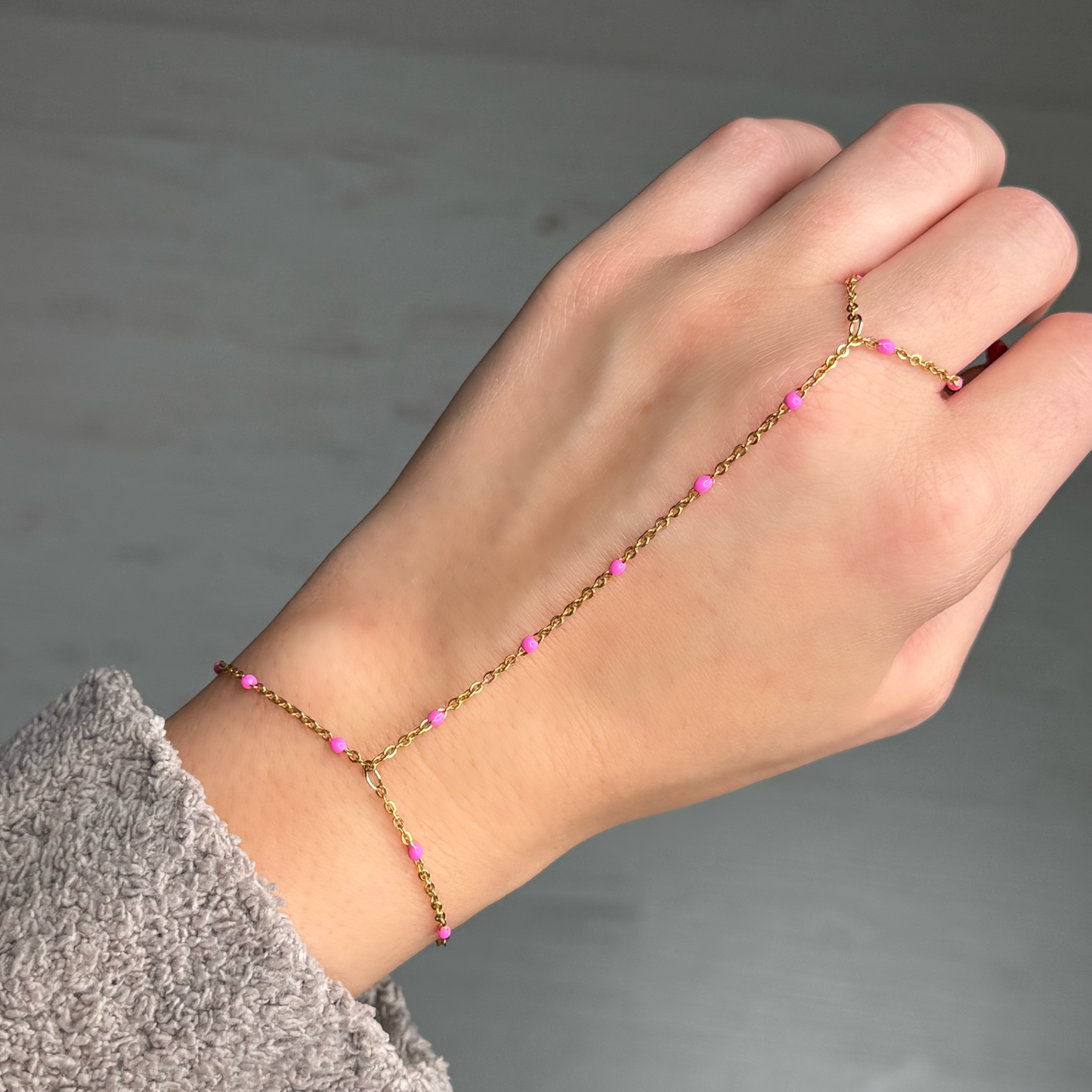 Colorful Beaded Hand Chain