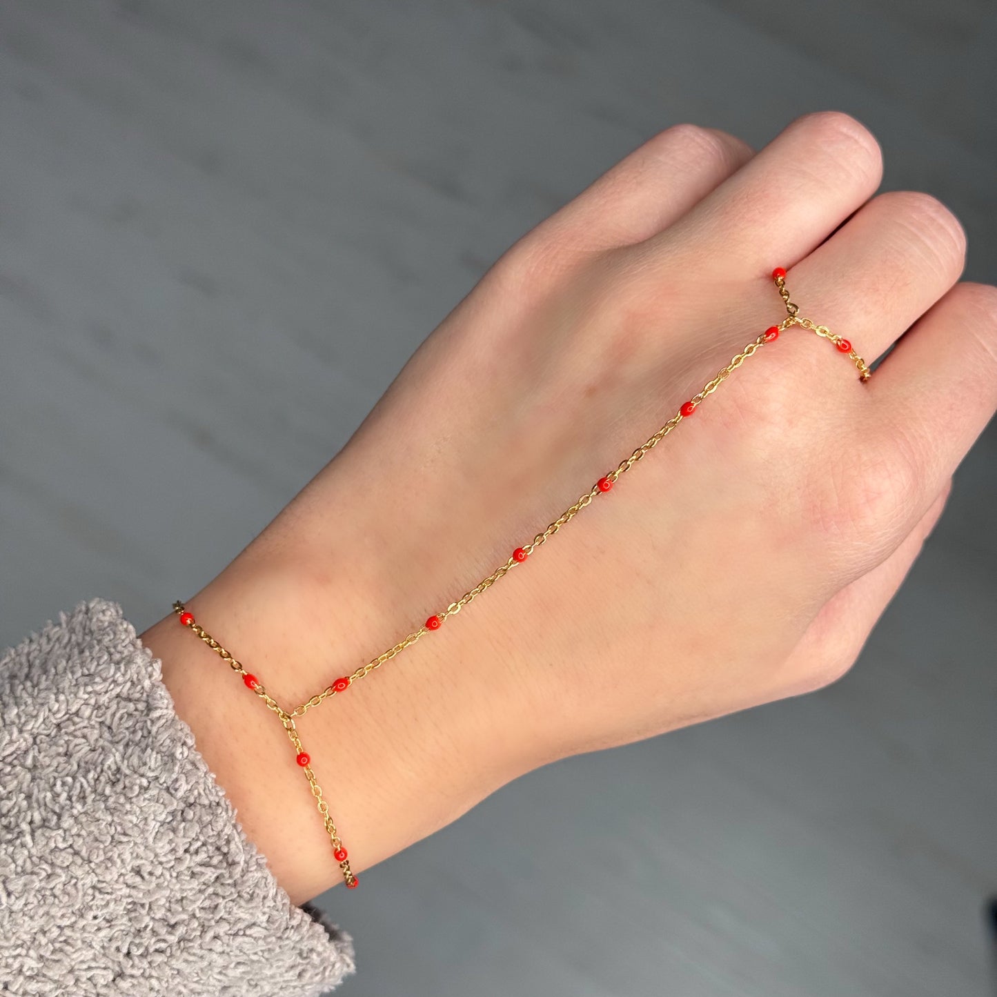 Colorful Beaded Hand Chain