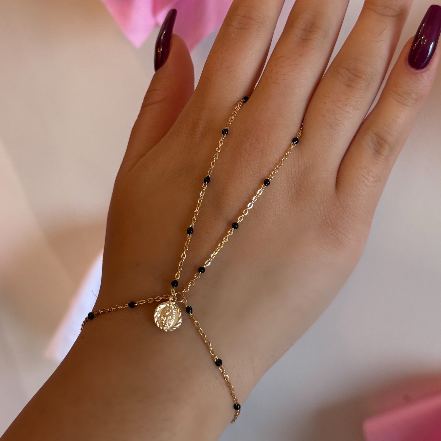 Double Beaded Hand Chain