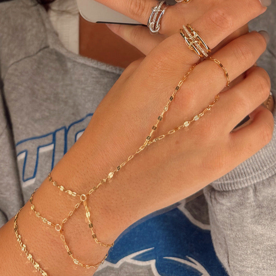 Double Bracelet Hand Chain